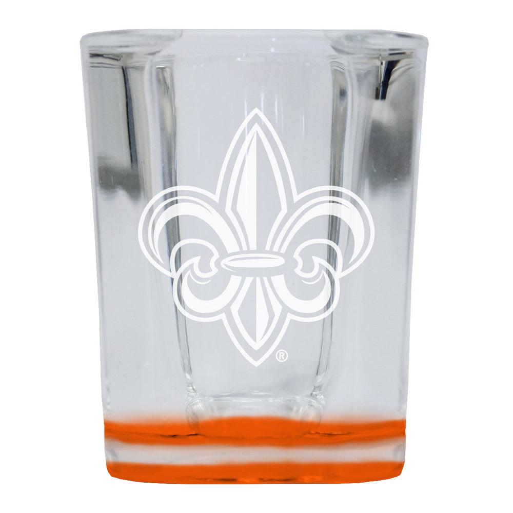 Louisiana at Lafayette Ragin Cajuns 2 Ounce Engraved Shot Glass Square Officially Licensed Collegiate Product Image 2