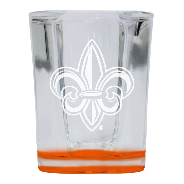 Louisiana at Lafayette Ragin Cajuns 2 Ounce Engraved Shot Glass Square Officially Licensed Collegiate Product Image 1