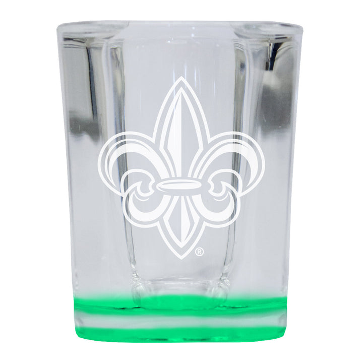 Louisiana at Lafayette Ragin Cajuns 2 Ounce Engraved Shot Glass Square Officially Licensed Collegiate Product Image 3