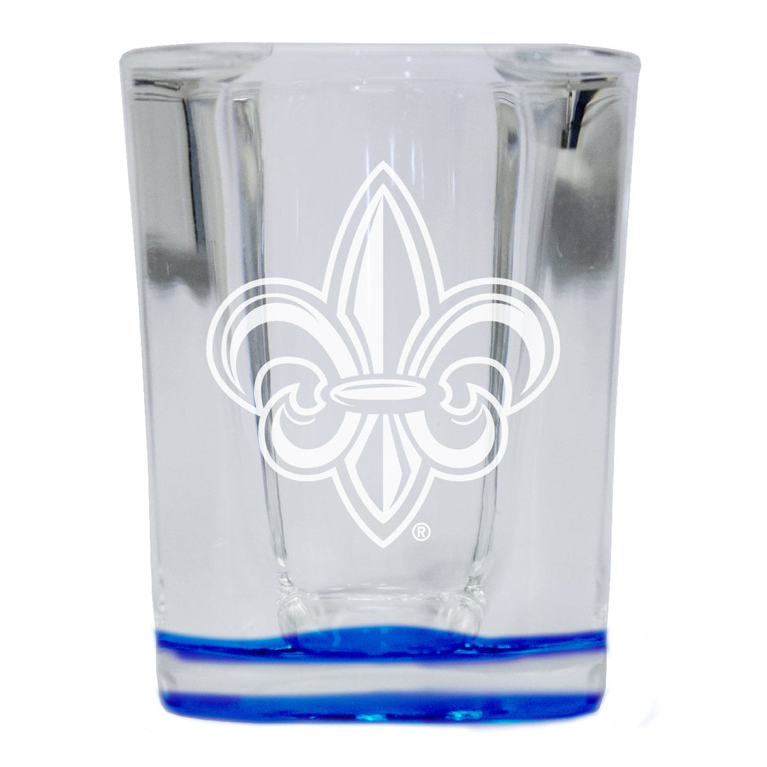 Louisiana at Lafayette Ragin Cajuns 2 Ounce Engraved Shot Glass Square Officially Licensed Collegiate Product Image 4