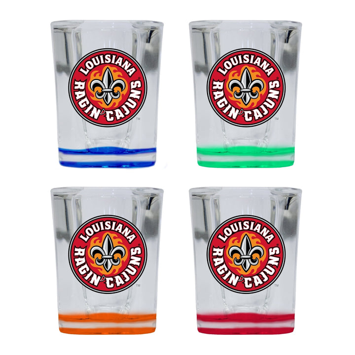 Louisiana at Lafayette Ragin Cajuns 2 Ounce Shot Glass Square Officially Licensed Collegiate Product Image 6