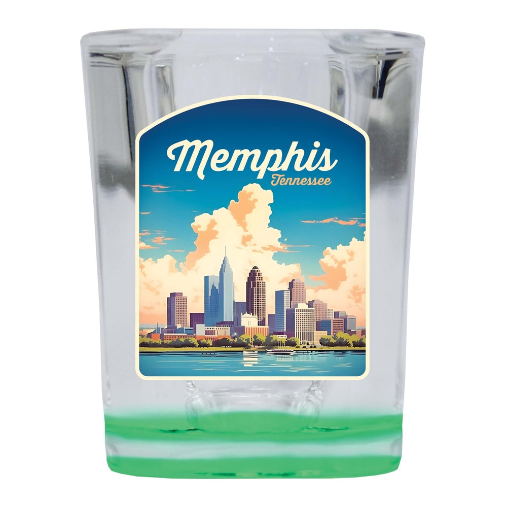 Memphis Tennessee Design A Souvenir 2 Ounce Shot Glass Square Image 2