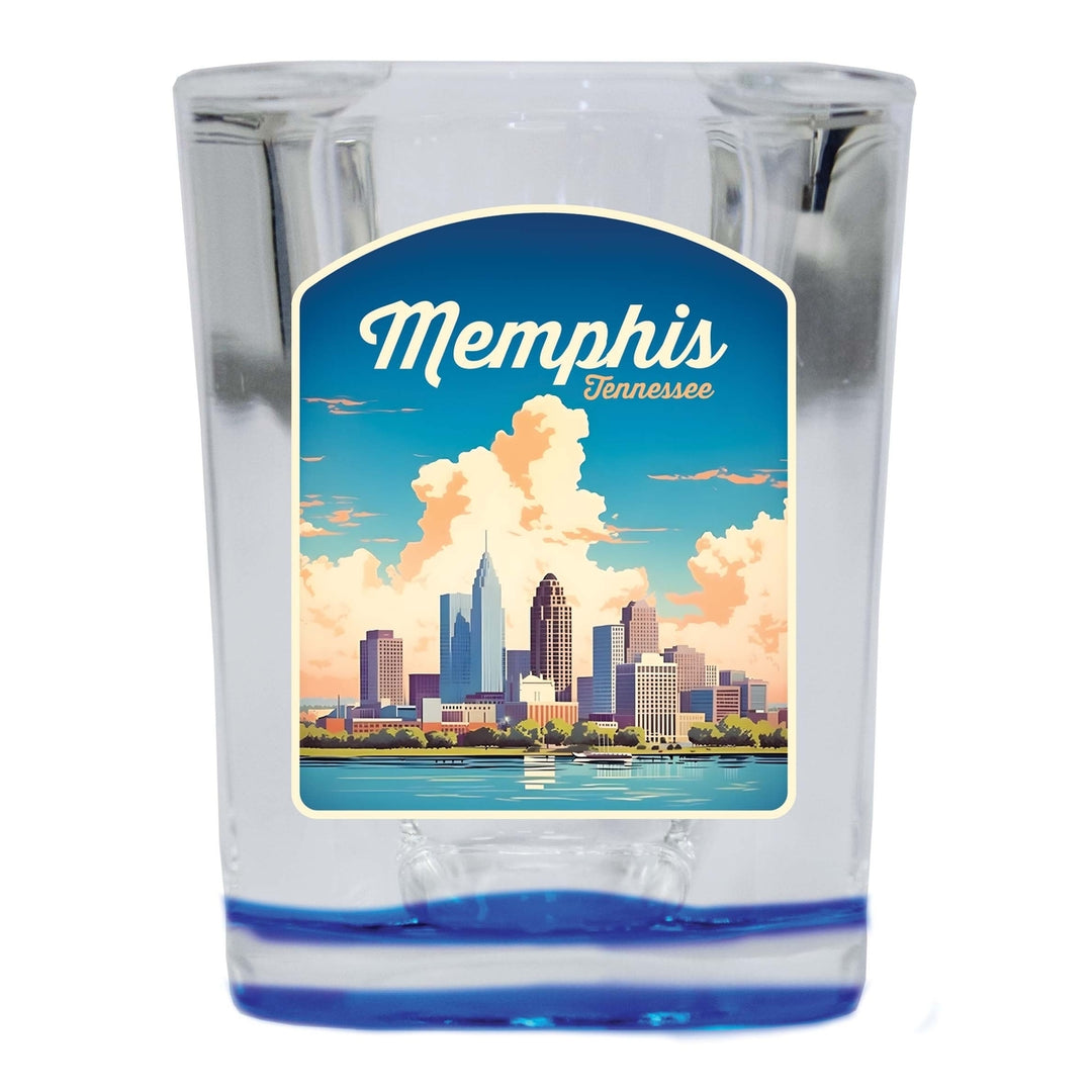 Memphis Tennessee Design A Souvenir 2 Ounce Shot Glass Square Image 3