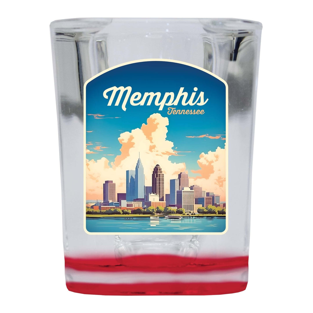 Memphis Tennessee Design A Souvenir 2 Ounce Shot Glass Square Image 4