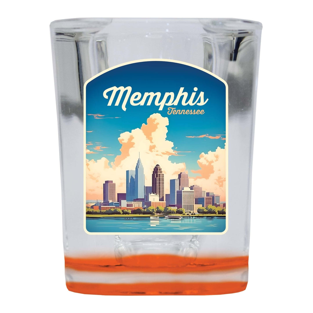 Memphis Tennessee Design A Souvenir 2 Ounce Shot Glass Square Image 4