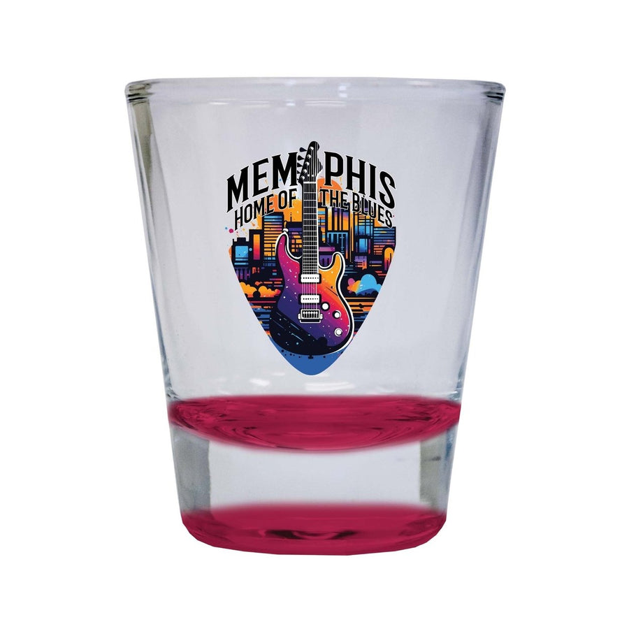 Memphis Tennessee Design B Souvenir 2 Ounce Shot Glass Round Image 1