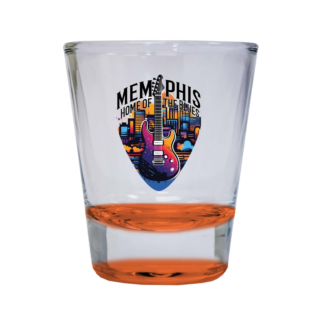 Memphis Tennessee Design B Souvenir 2 Ounce Shot Glass Round Image 2