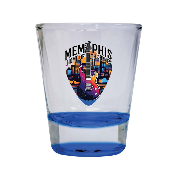 Memphis Tennessee Design B Souvenir 2 Ounce Shot Glass Round Image 3