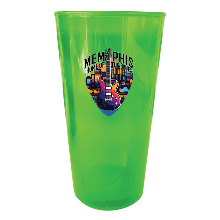 Memphis Tennessee Design B Souvenir Plastic 16 oz pint Image 2