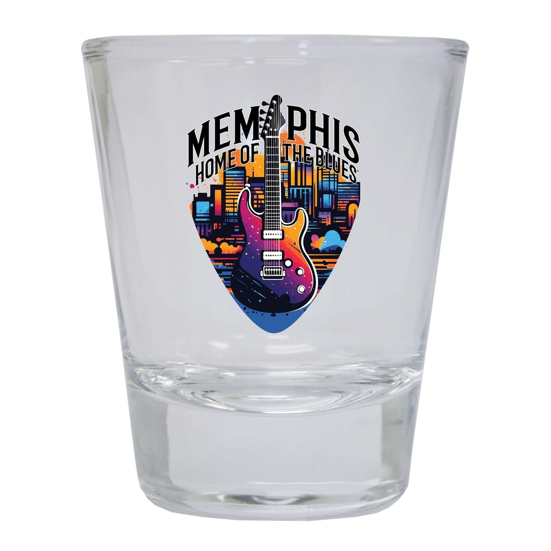 Memphis Tennessee Design B Souvenir 2 Ounce Shot Glass Round Image 4