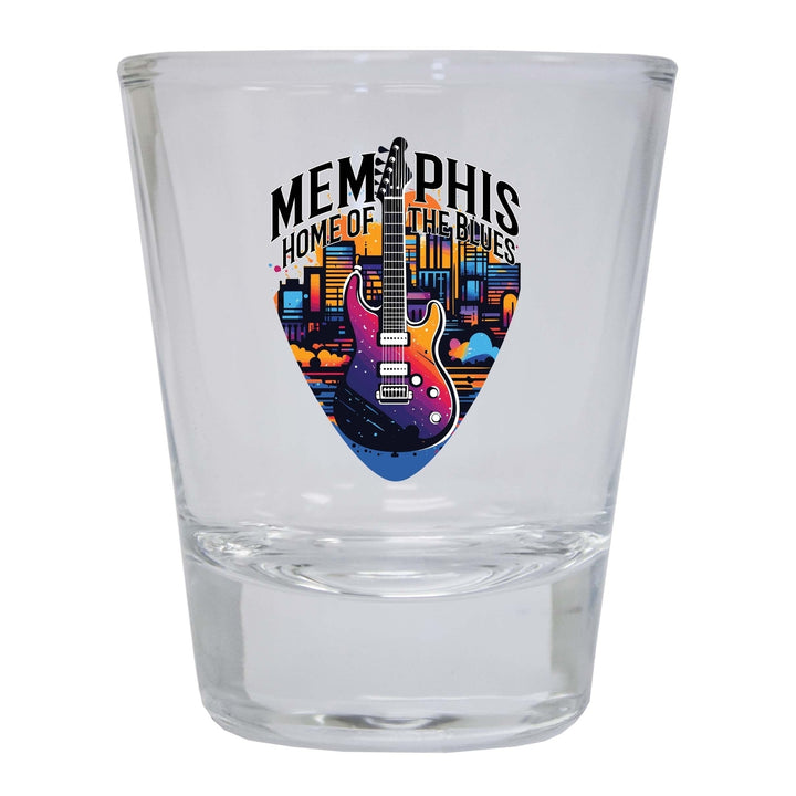 Memphis Tennessee Design B Souvenir 2 Ounce Shot Glass Round Image 4