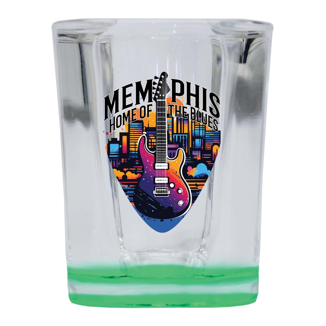 Memphis Tennessee Design B Souvenir 2 Ounce Shot Glass Square Image 1