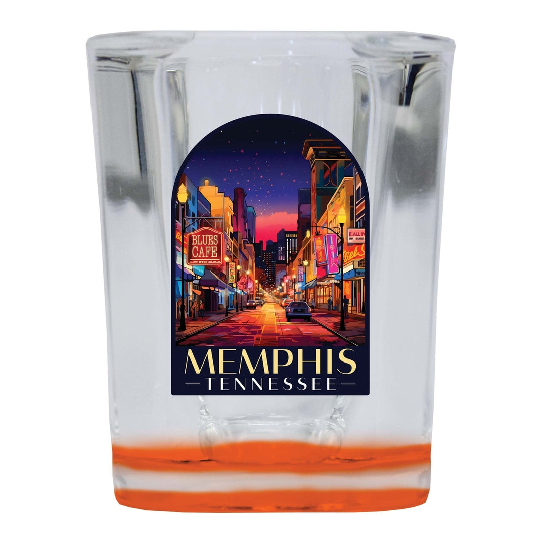 Memphis Tennessee Design C Souvenir 2 Ounce Shot Glass Square Image 1