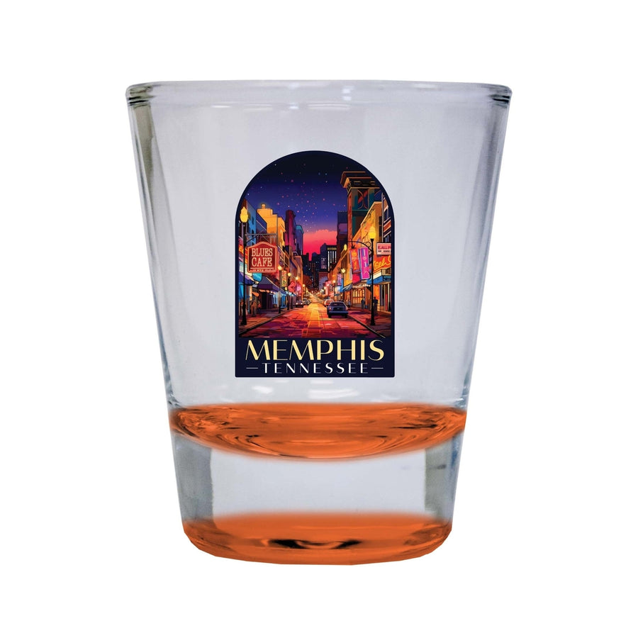 Memphis Tennessee Design C Souvenir 2 Ounce Shot Glass Round Image 1