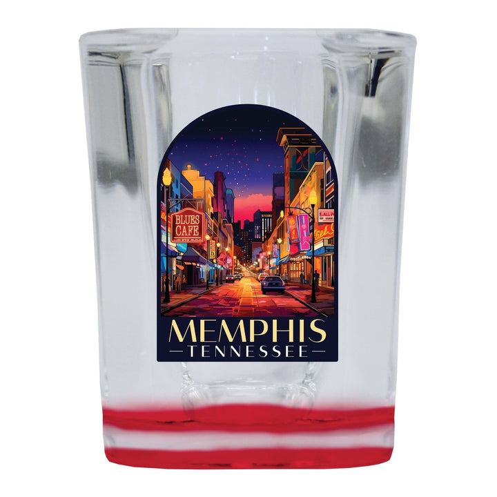 Memphis Tennessee Design C Souvenir 2 Ounce Shot Glass Square Image 2