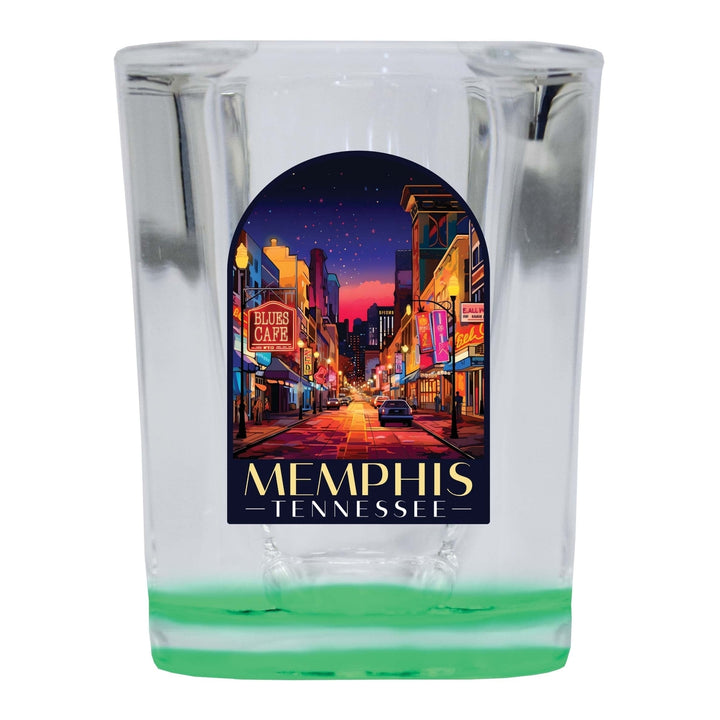 Memphis Tennessee Design C Souvenir 2 Ounce Shot Glass Square Image 3