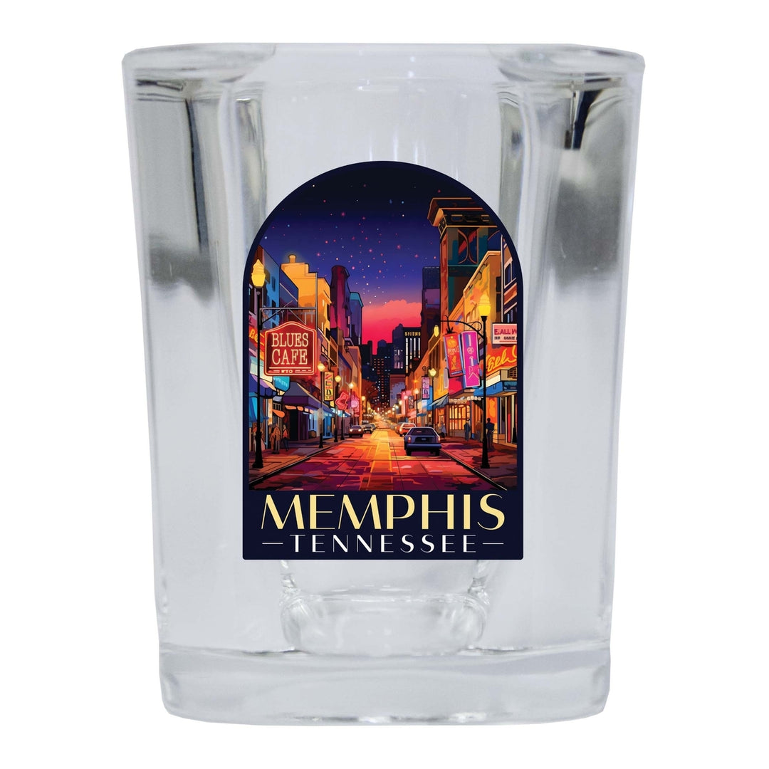 Memphis Tennessee Design C Souvenir 2 Ounce Shot Glass Square Image 4