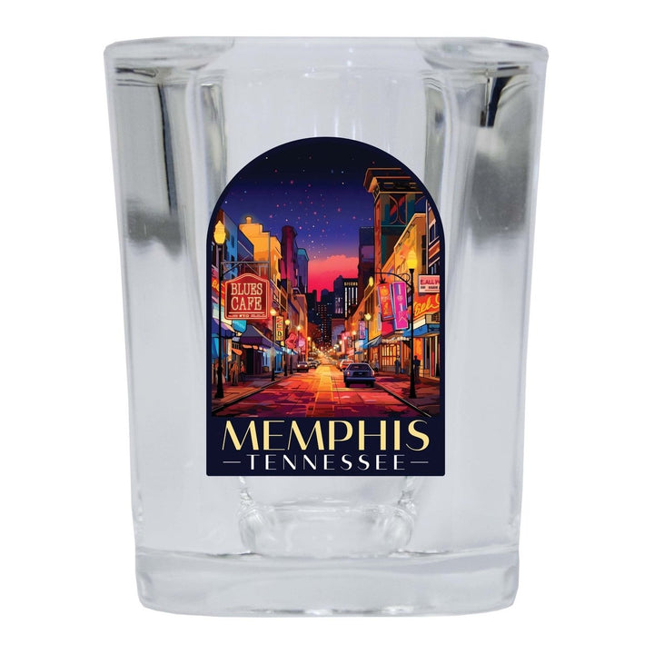 Memphis Tennessee Design C Souvenir 2 Ounce Shot Glass Square Image 1