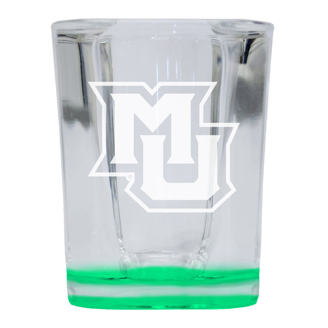 Marquette Golden Eagles 2 Ounce Engraved Shot Glass Square Officially Licensed Collegiate Product Image 3