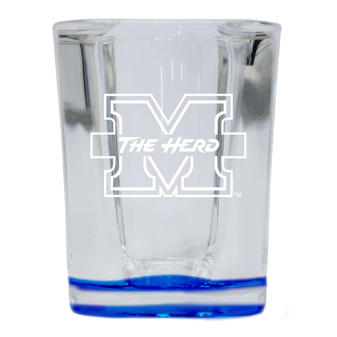 Marshall Thundering Herd 2 Ounce Engraved Shot Glass Square Officially Licensed Collegiate Product Image 4