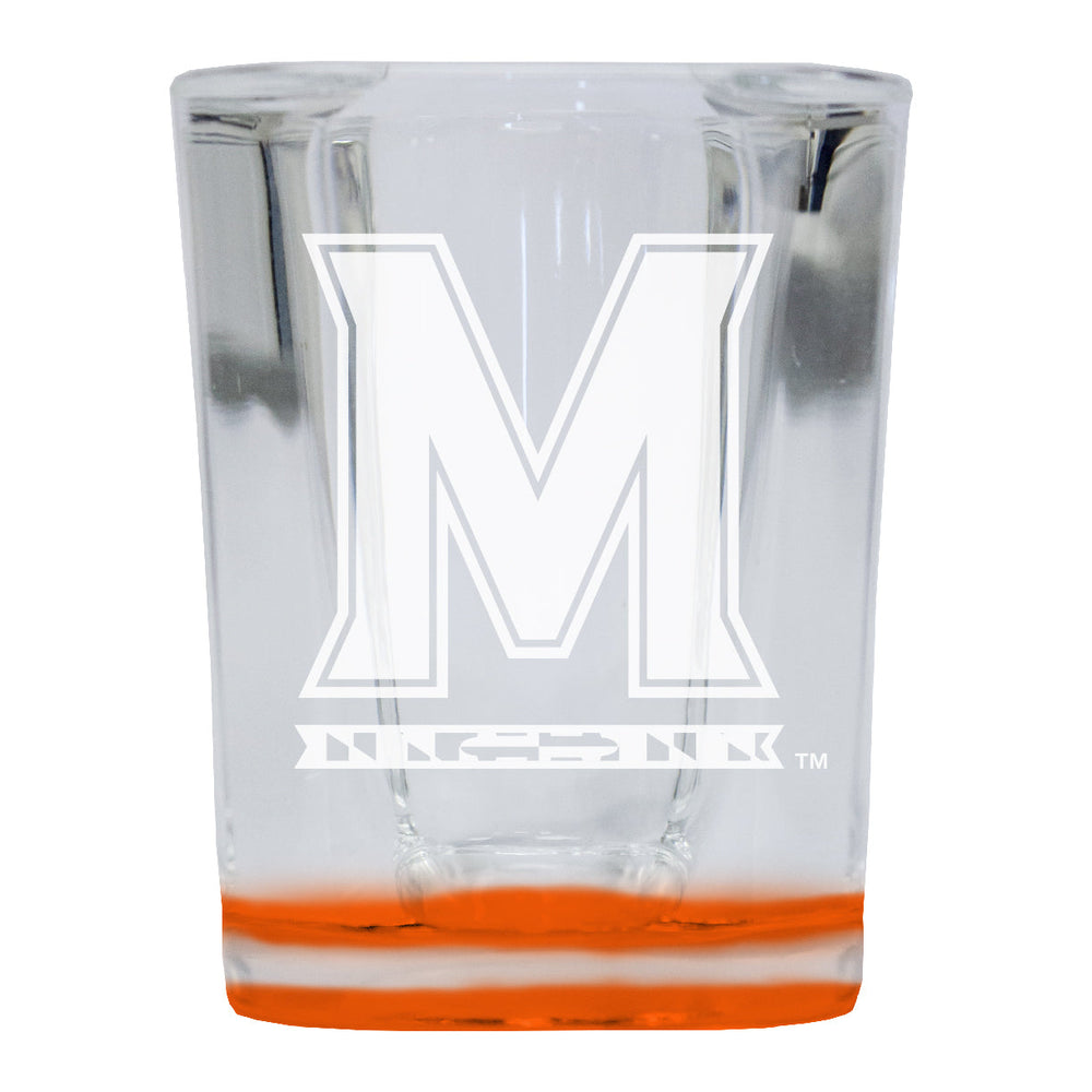 Maryland Terrapins 2 Ounce Engraved Shot Glass Square Officially Licensed Collegiate Product Image 2