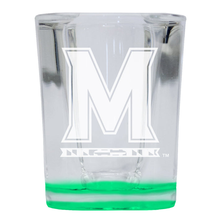 Maryland Terrapins 2 Ounce Engraved Shot Glass Square Officially Licensed Collegiate Product Image 3