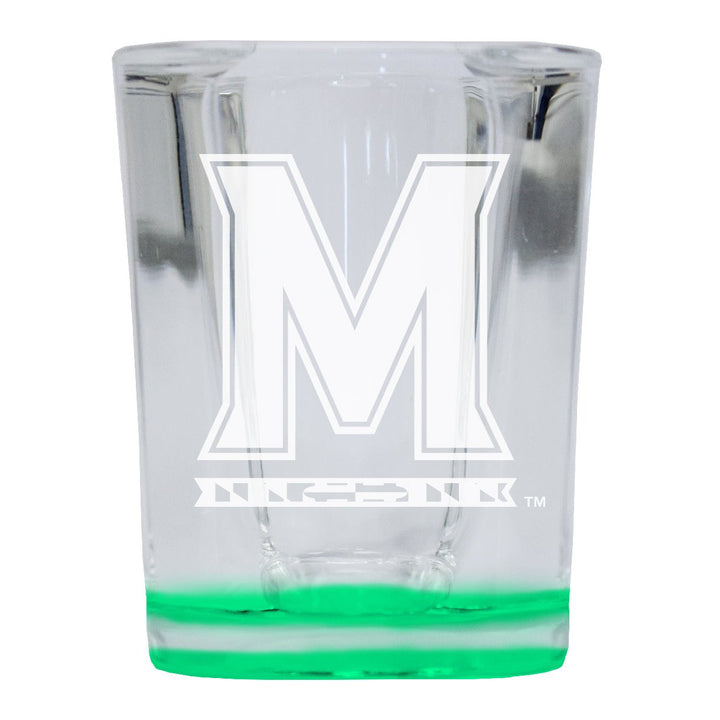 Maryland Terrapins 2 Ounce Engraved Shot Glass Square Officially Licensed Collegiate Product Image 1