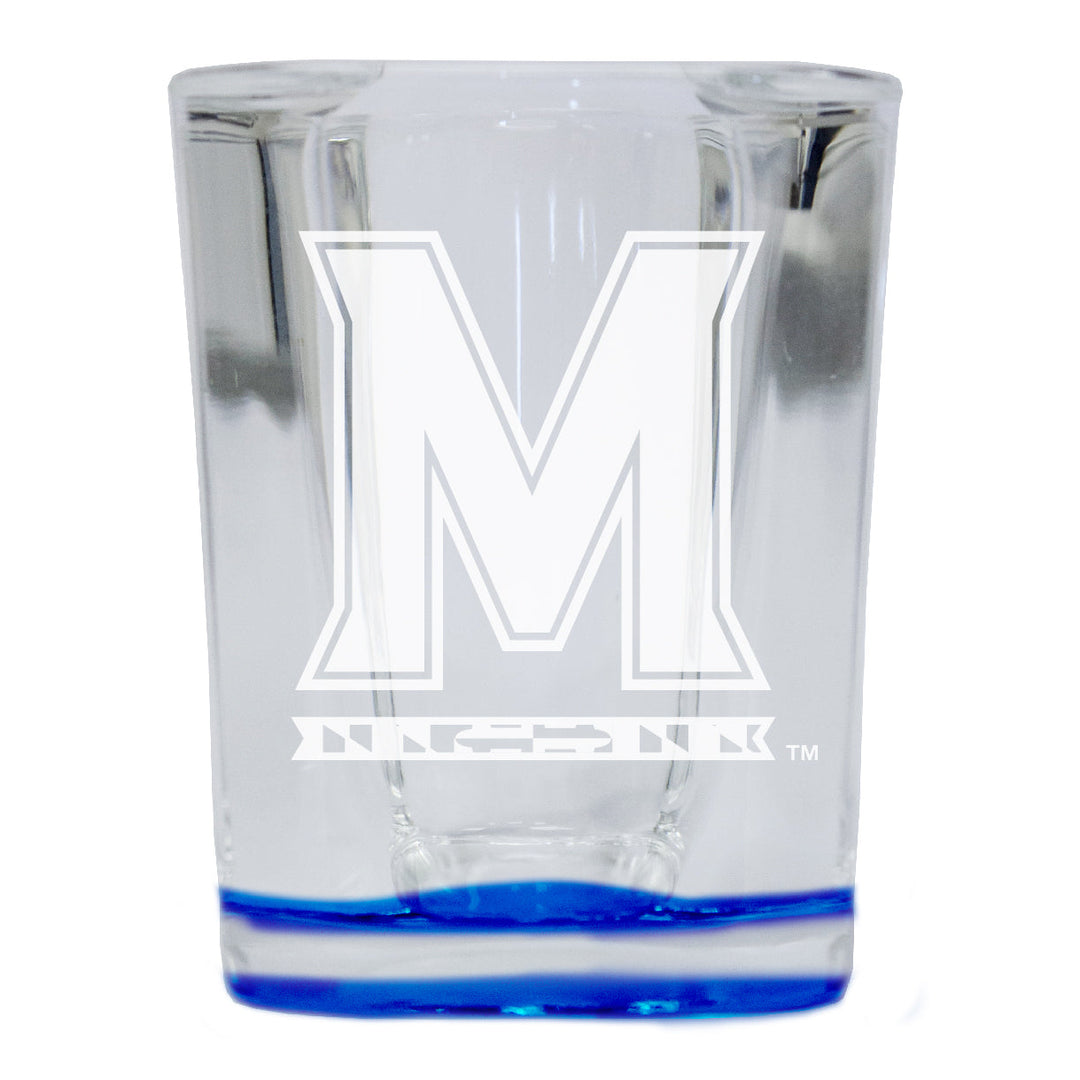 Maryland Terrapins 2 Ounce Engraved Shot Glass Square Officially Licensed Collegiate Product Image 4