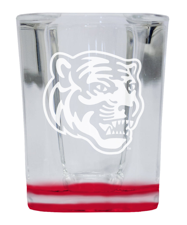 Memphis Tigers 2 Ounce Engraved Shot Glass Square Officially Licensed Collegiate Product Image 1