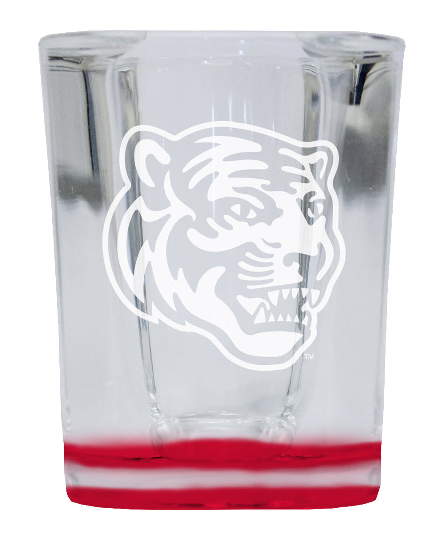 Memphis Tigers 2 Ounce Engraved Shot Glass Square Officially Licensed Collegiate Product Image 1