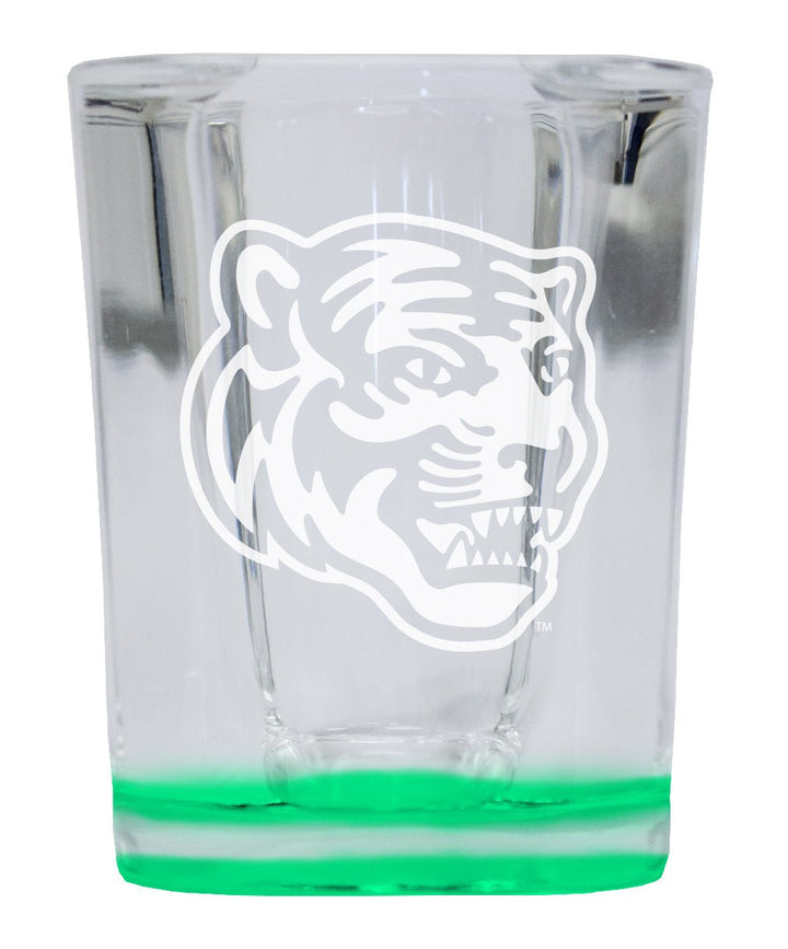 Memphis Tigers 2 Ounce Engraved Shot Glass Square Officially Licensed Collegiate Product Image 1