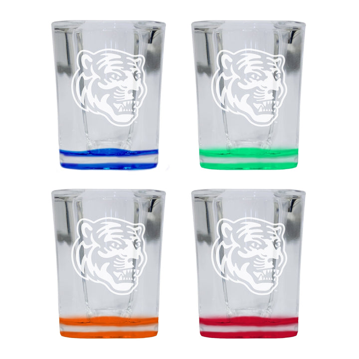 Memphis Tigers 2 Ounce Engraved Shot Glass Square Officially Licensed Collegiate Product Image 4