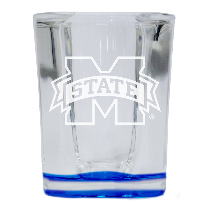 Mississippi State Bulldogs 2 Ounce Engraved Shot Glass Square Officially Licensed Collegiate Product Image 3