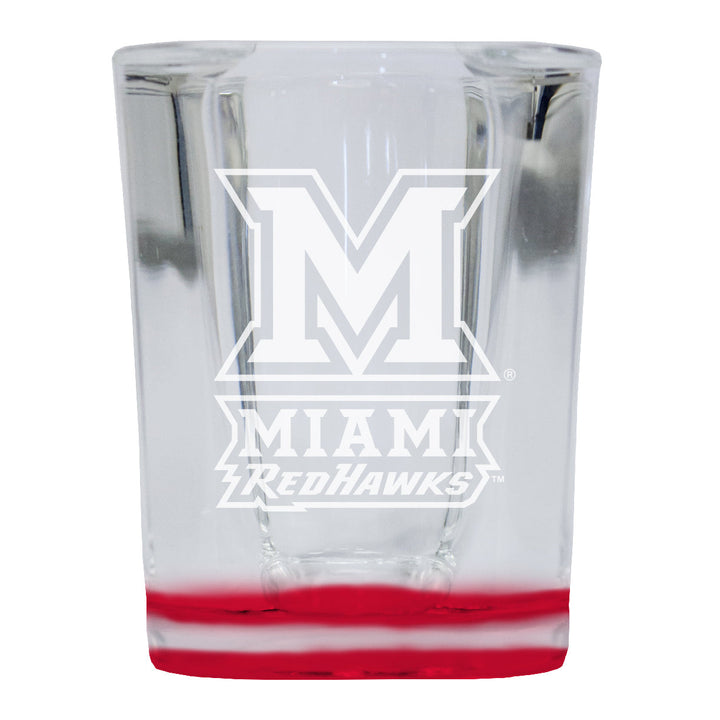 Miami University of Ohio 2 Ounce Engraved Shot Glass Square Officially Licensed Collegiate Product Image 1