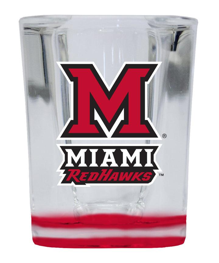 Miami University of Ohio 2 Ounce Shot Glass Square Officially Licensed Collegiate Product Image 1