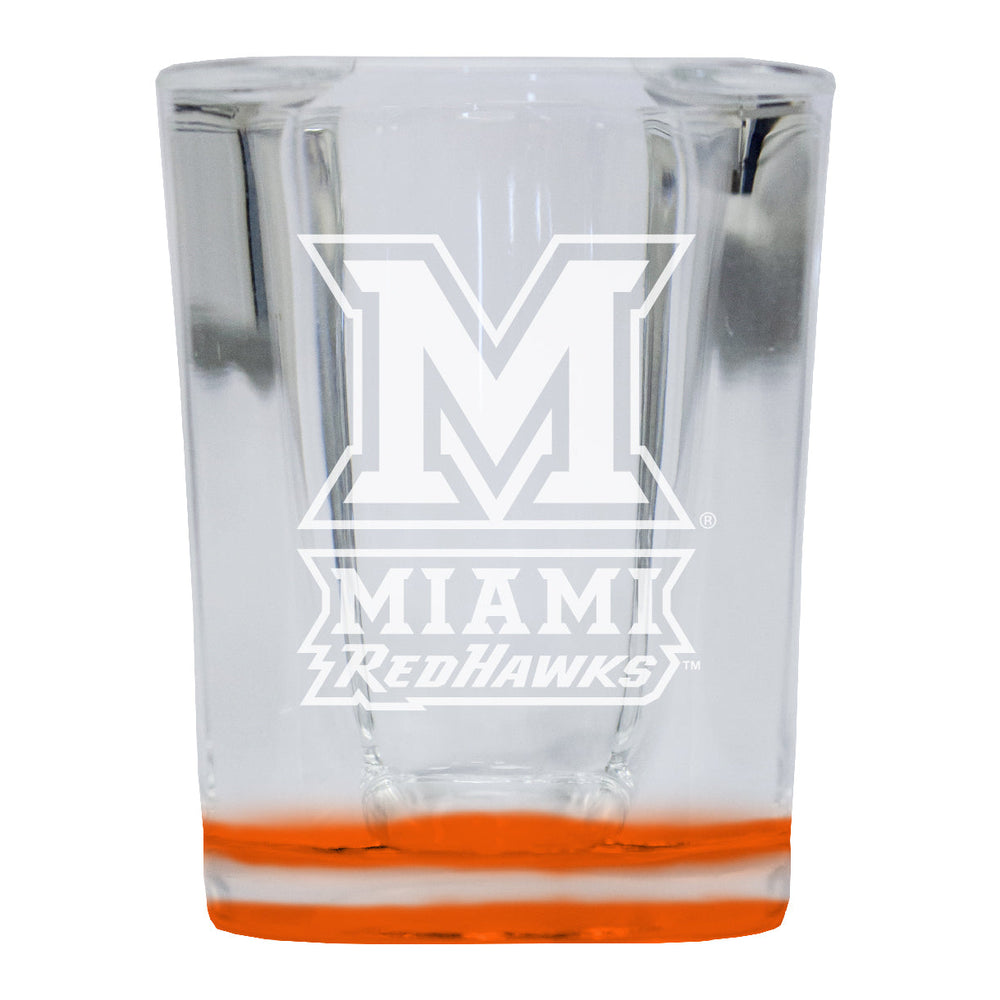 Miami University of Ohio 2 Ounce Engraved Shot Glass Square Officially Licensed Collegiate Product Image 2