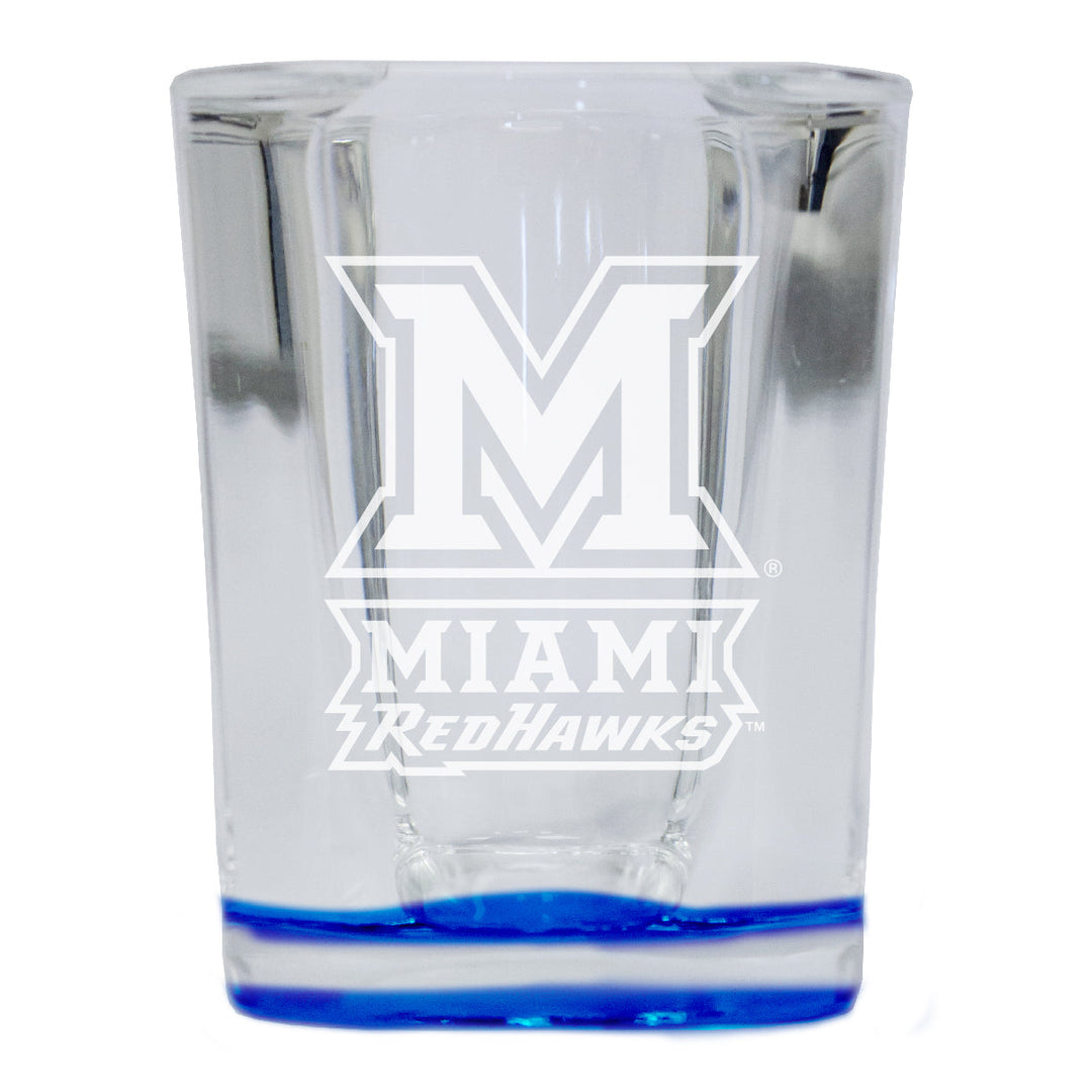 Miami University of Ohio 2 Ounce Engraved Shot Glass Square Officially Licensed Collegiate Product Image 4