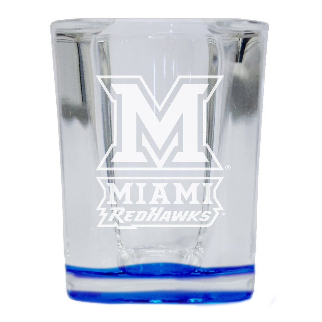 Miami University of Ohio 2 Ounce Engraved Shot Glass Square Officially Licensed Collegiate Product Image 1