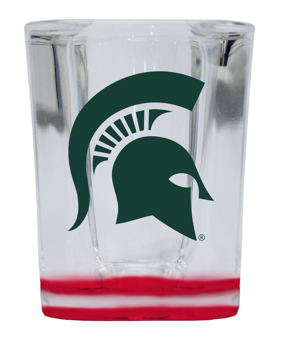 Michigan State Spartans 2 Ounce Shot Glass Square Officially Licensed Collegiate Product Image 1