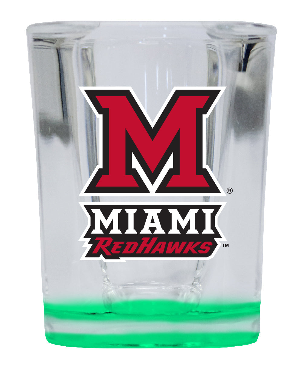 Miami University of Ohio 2 Ounce Shot Glass Square Officially Licensed Collegiate Product Image 3