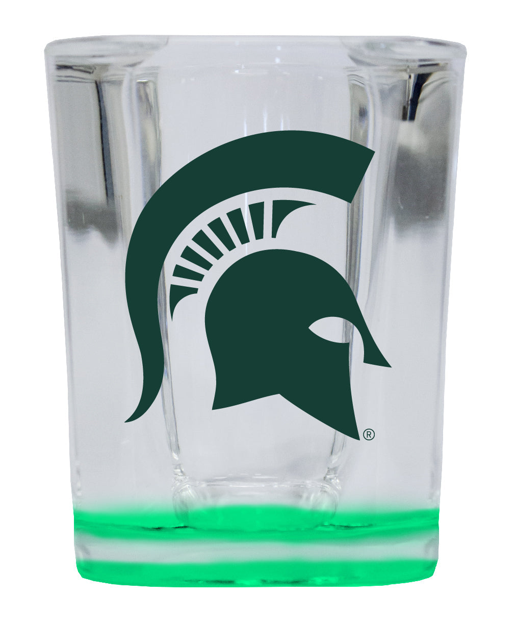 Michigan State Spartans 2 Ounce Shot Glass Square Officially Licensed Collegiate Product Image 3