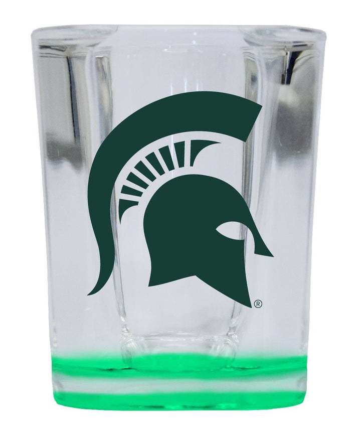 Michigan State Spartans 2 Ounce Shot Glass Square Officially Licensed Collegiate Product Image 1