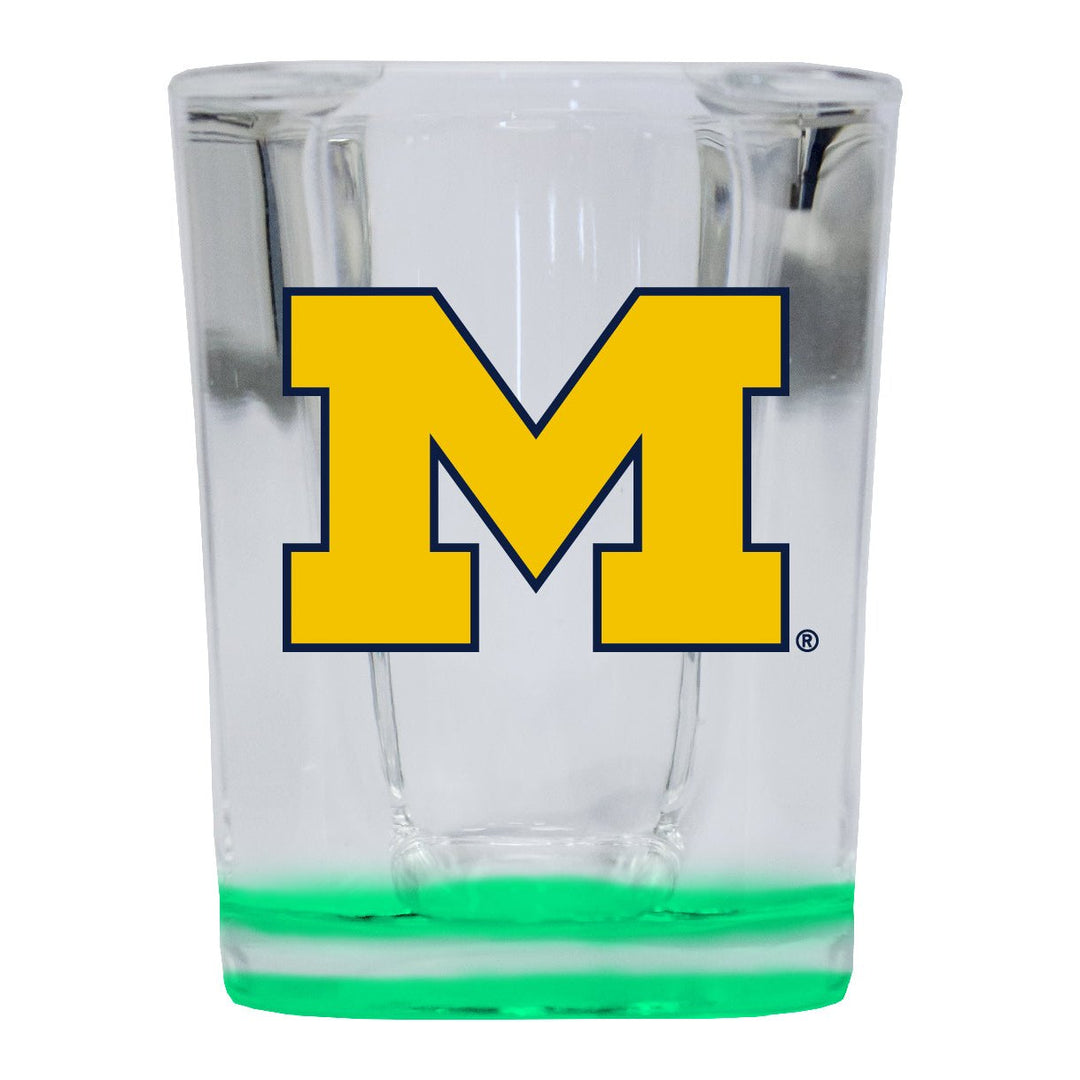 Michigan Wolverines 2 Ounce Shot Glass Square Officially Licensed Collegiate Product Image 1