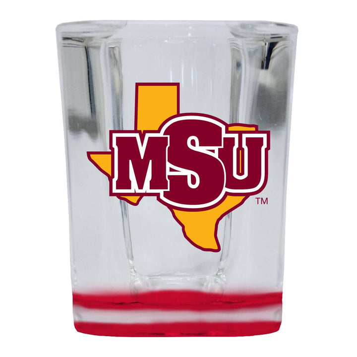 Midwestern State University Mustangs 2 Ounce Shot Glass Square Officially Licensed Collegiate Product Image 1