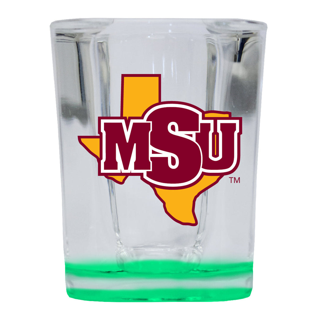 Midwestern State University Mustangs 2 Ounce Shot Glass Square Officially Licensed Collegiate Product Image 3