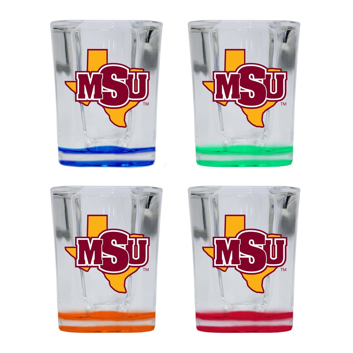 Midwestern State University Mustangs 2 Ounce Shot Glass Square Officially Licensed Collegiate Product Image 4