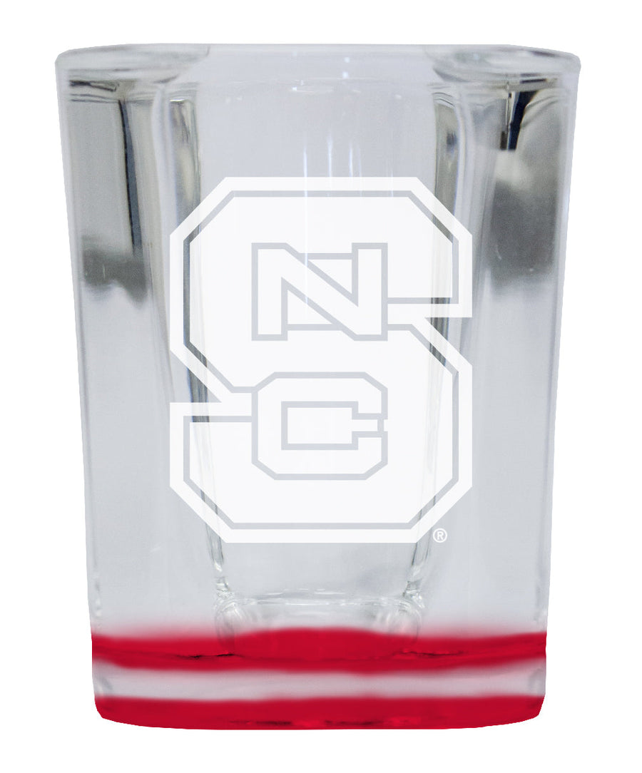 NC State Wolfpack 2 Ounce Engraved Shot Glass Square Officially Licensed Collegiate Product Image 1