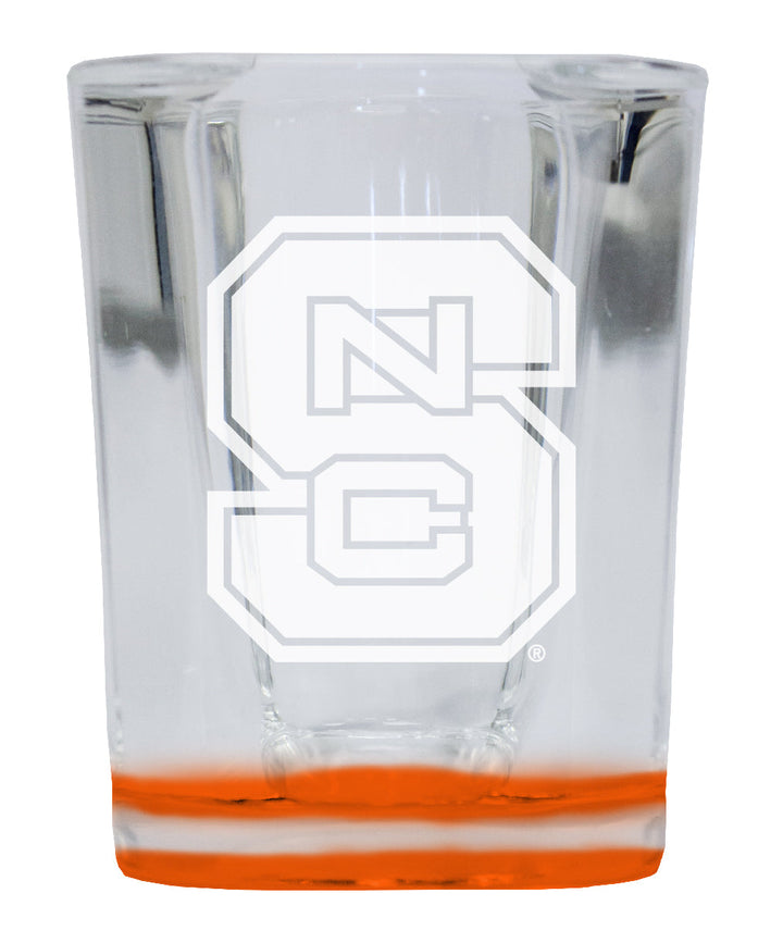 NC State Wolfpack 2 Ounce Engraved Shot Glass Square Officially Licensed Collegiate Product Image 2