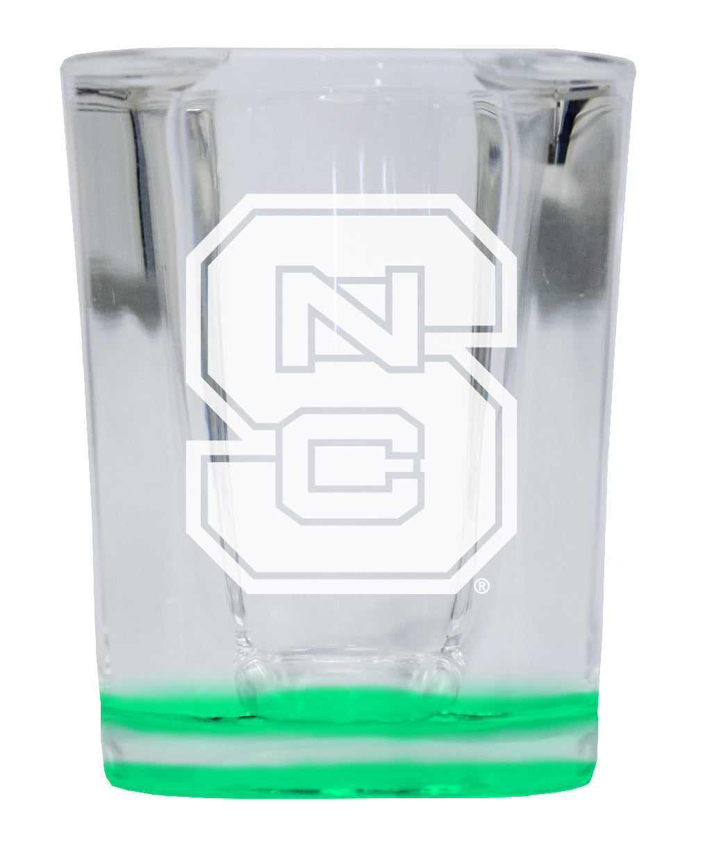 NC State Wolfpack 2 Ounce Engraved Shot Glass Square Officially Licensed Collegiate Product Image 3