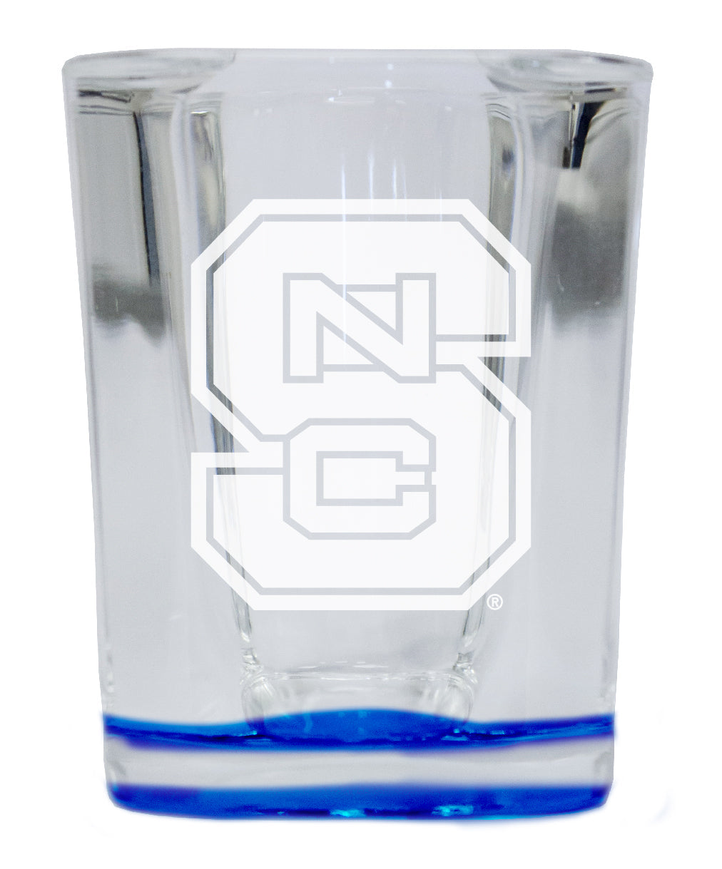 NC State Wolfpack 2 Ounce Engraved Shot Glass Square Officially Licensed Collegiate Product Image 4